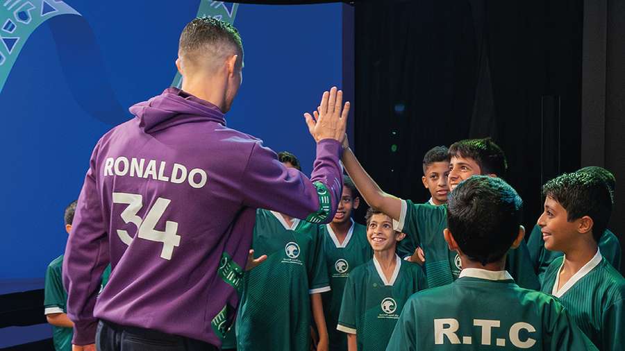 Ronaldo greets Saudi's young football hopefuls