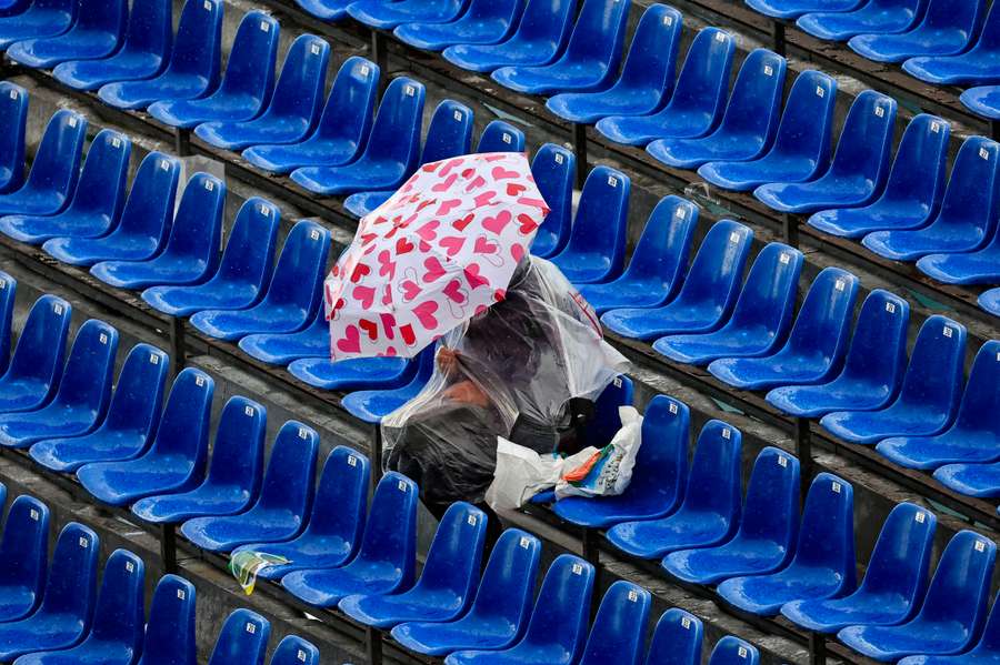 A chuva interrompeu bastante o jogo