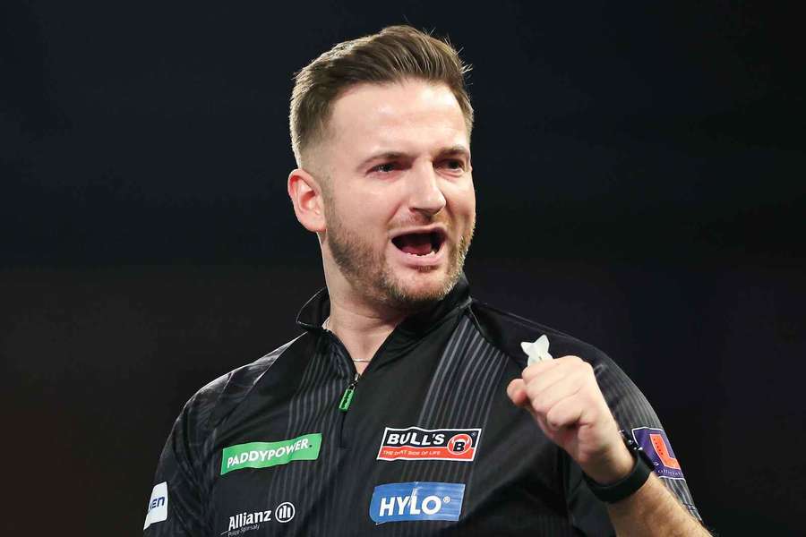 Arno Merk bei der Darts-WM 2026. Arno Merk bei der Darts-WM 2026.