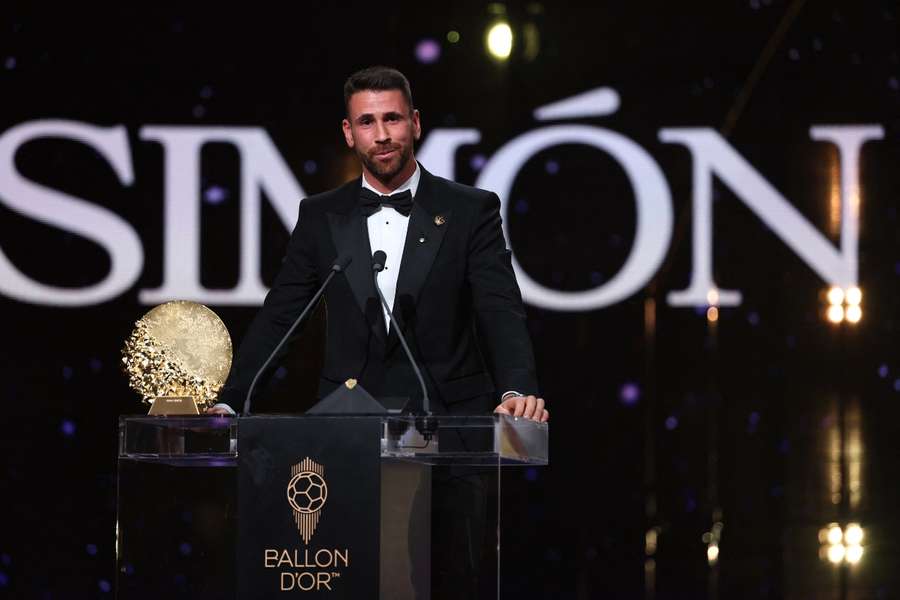 Unai Simón, en la gala del Balón de Oro Unai Simón, en la gala del Balón de Oro