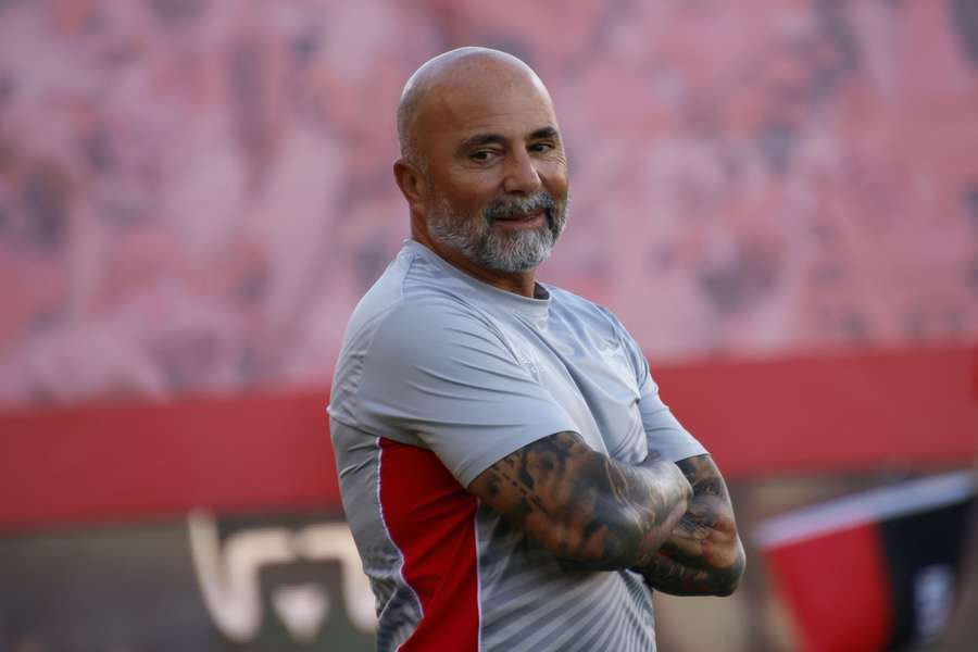 Jorge Sampaoli, lors de la rencontre face à Majorque en Liga. 