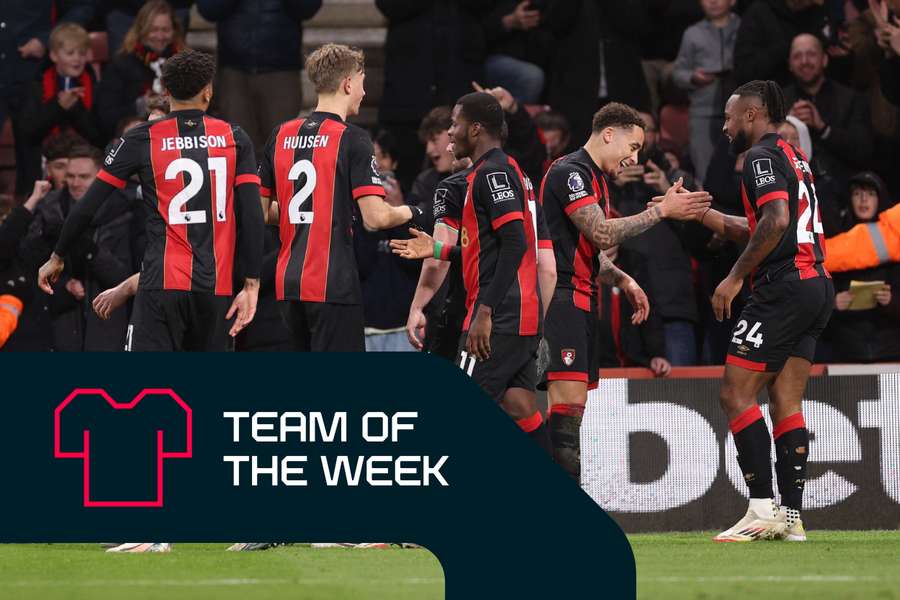 Bournemouth celebrate during their win over Nottingham Forest