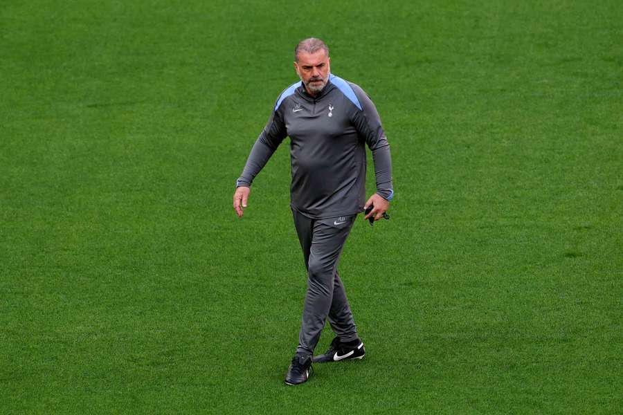 Ange Postecoglou à l'entraînement ce mardi.