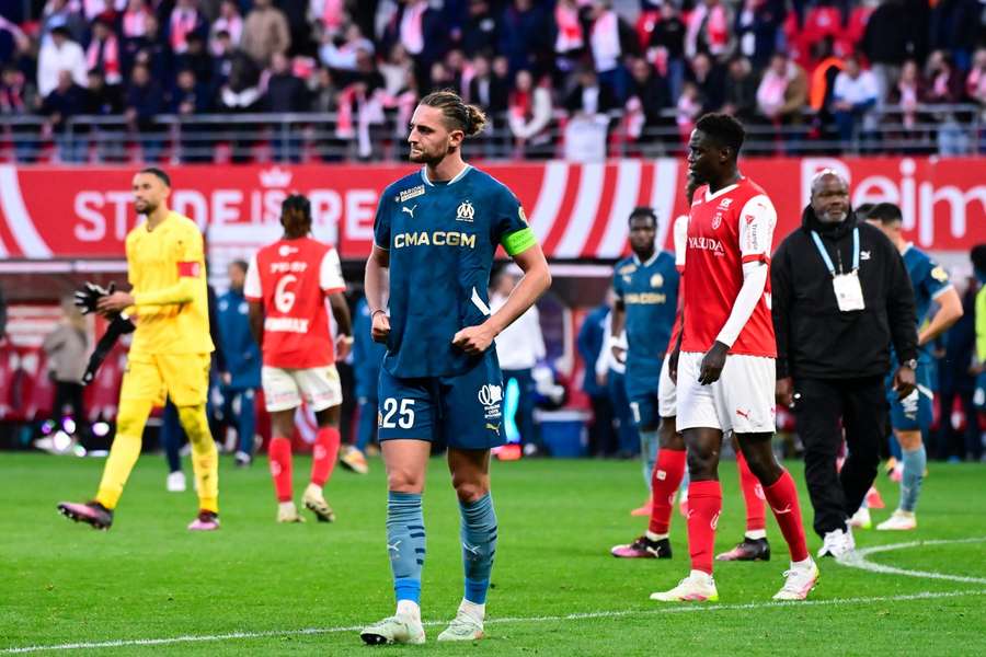 Adrien Rabiot no final do jogo com o Reims