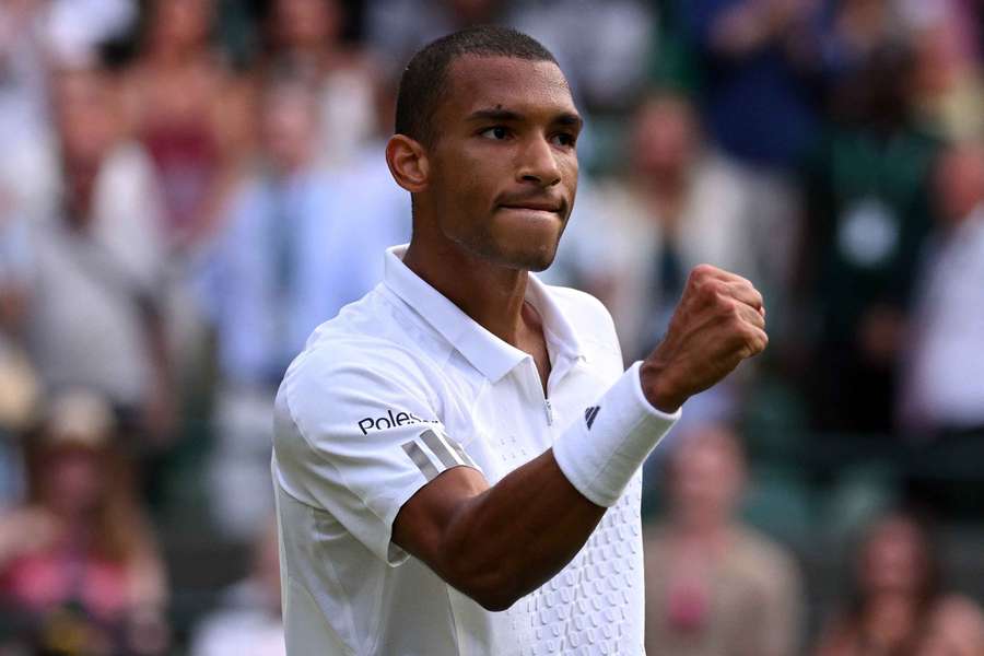 Canada's Felix Auger-Aliassime celebrates winning his fourth round match against Spain's Alejandro Davidovich Fokina Canada's Felix Auger-Aliassime celebrates winning his fourth round match against Spain's Alejandro Davidovich Fokina