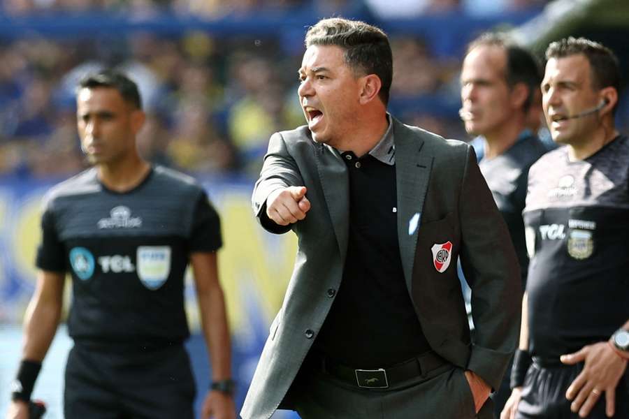 Marcelo Gallardo durante o Boca-River