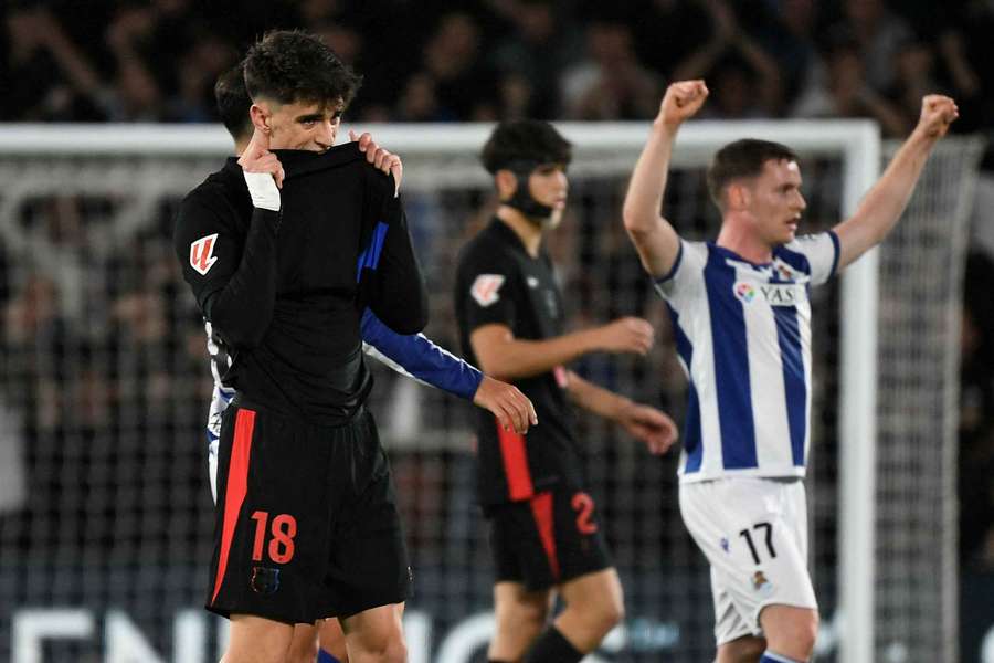 O Barcelona foi superado pela Real Sociedad em San Sebastián