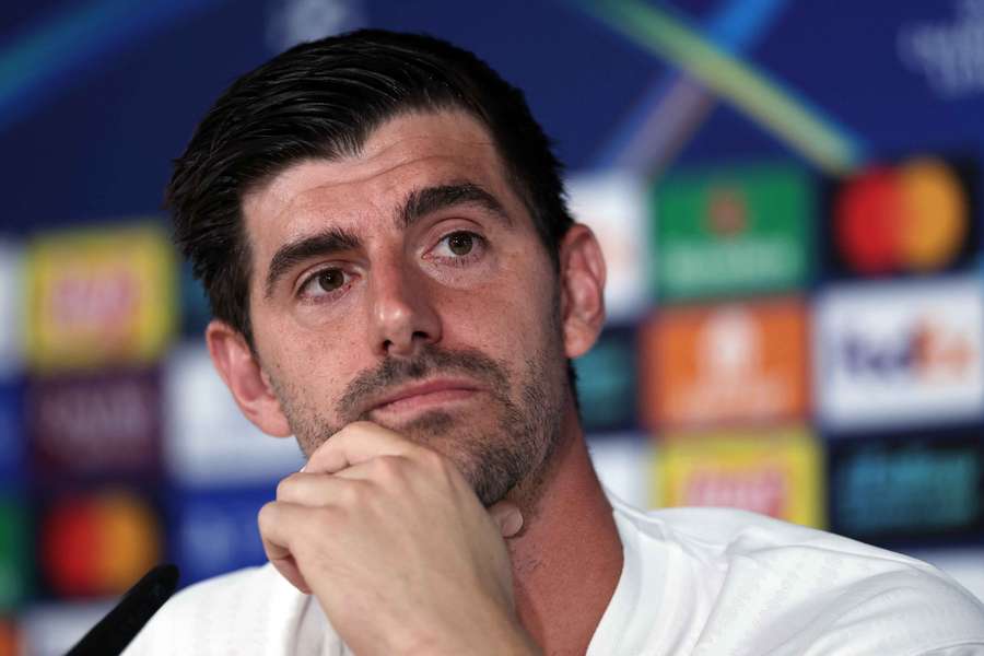 Thibaut Courtois face à la presse ce mardi. Thibaut Courtois face à la presse ce mardi.
