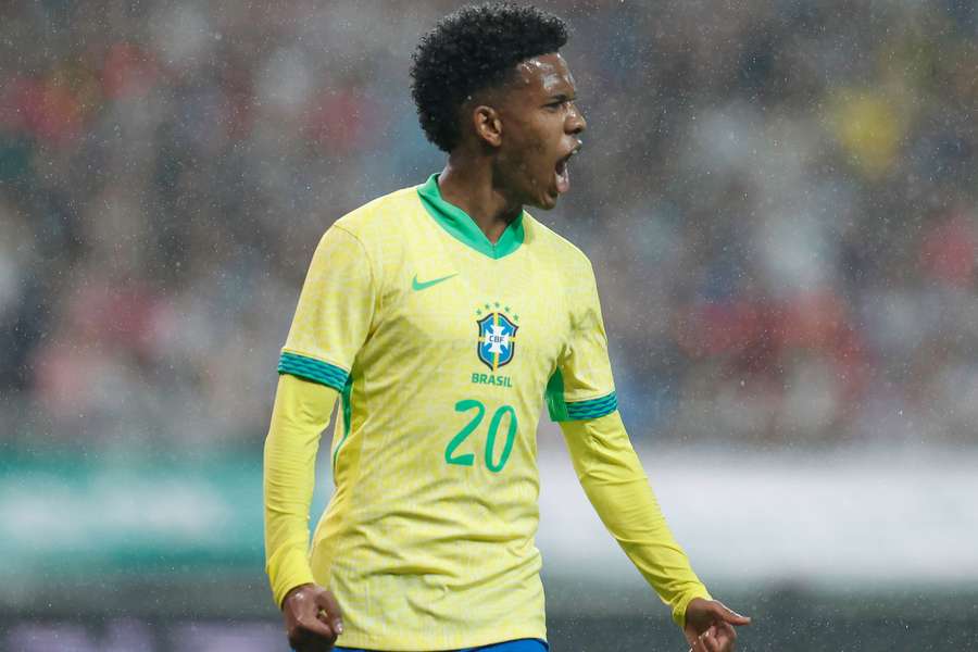 Estêvão marcou dois na goleada brasileira sobre a Coreia do Sul na última semana Estêvão marcou dois na goleada brasileira sobre a Coreia do Sul na última semana