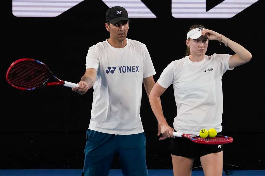 Stefan Vukov și Elena Rybakina înainte de Australian Open 2024
