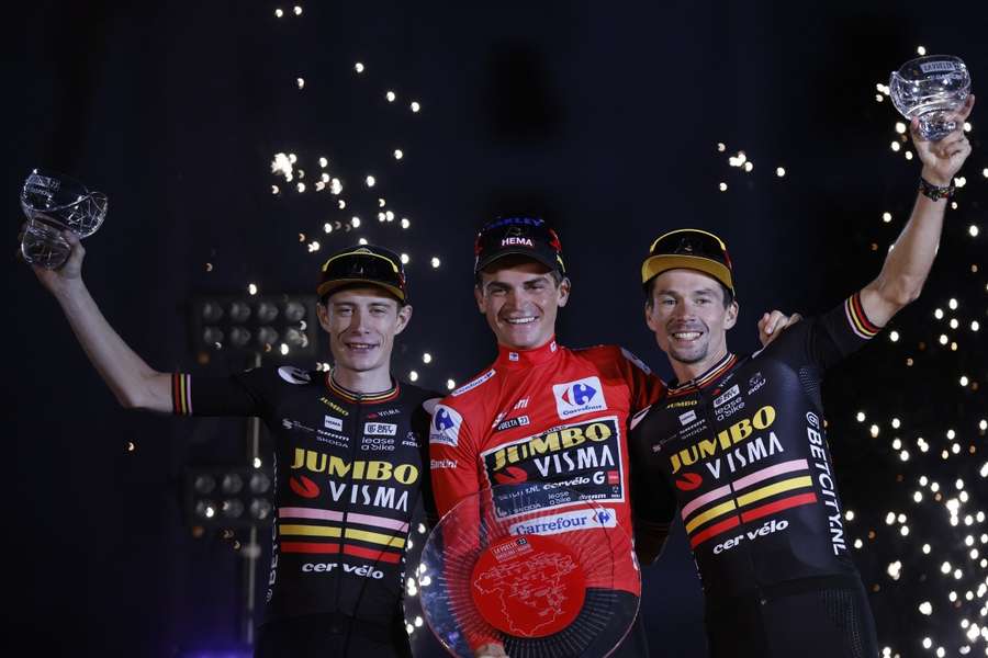Roglic, Vingegaard y Kuss, en La Vuelta