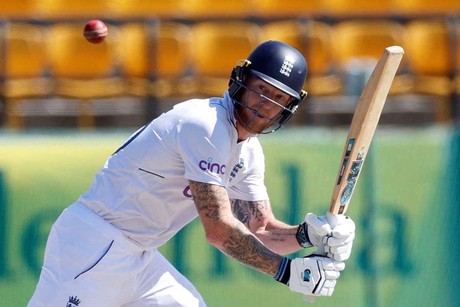 Ben Stokes batting in the fifth test between India and England