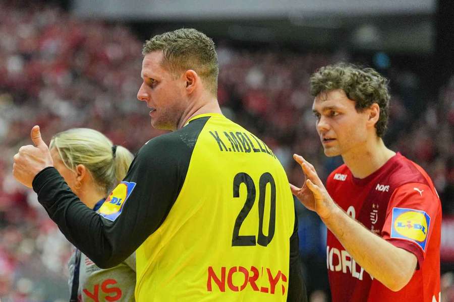 Kevin Mollar and Niclas Kirkelokke were the main protagonists for Denmark against Greece