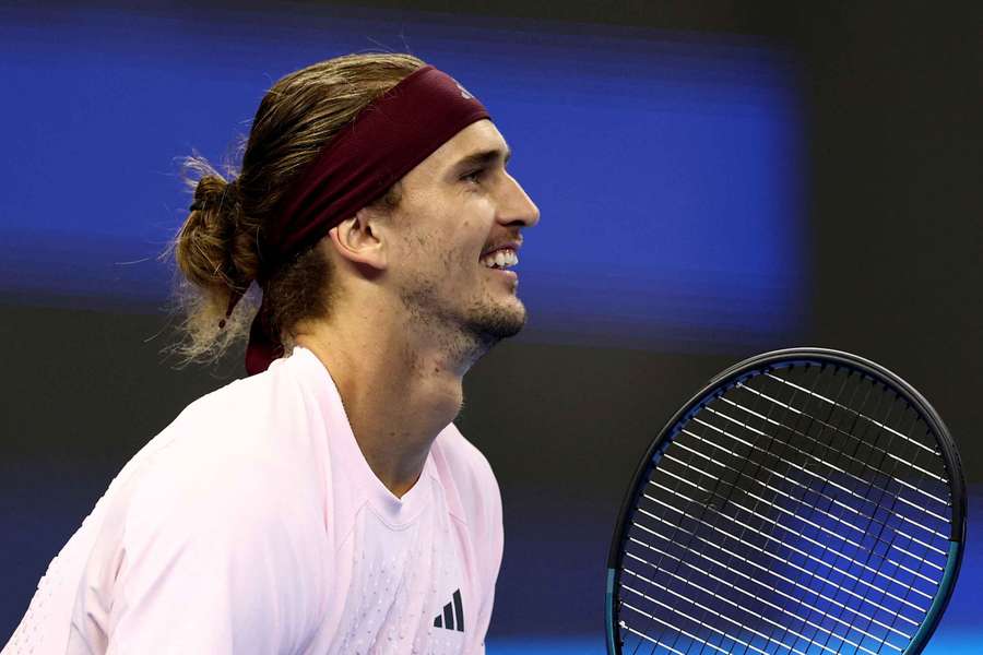 Zverev sonríe durante su partido ante Shang Zverev sonríe durante su partido ante Shang