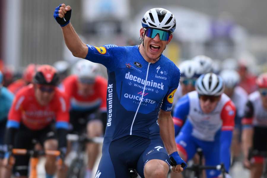 Davide Ballerini won in 2021 Omloop Het Nieuwsblad