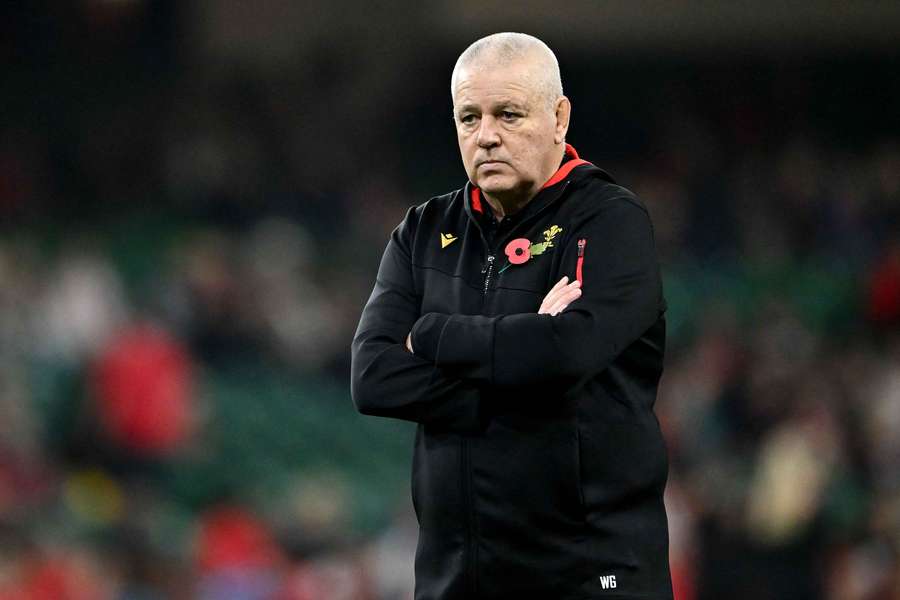 Wales head coach Warren Gatland looks on prior to the Autumn Nations Series match against Fiji