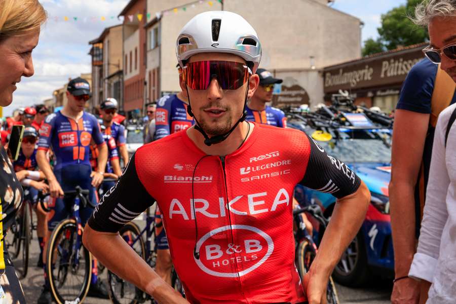 Kevin Vauquelin sur la 15e étape du Tour de France. Kevin Vauquelin sur la 15e étape du Tour de France.