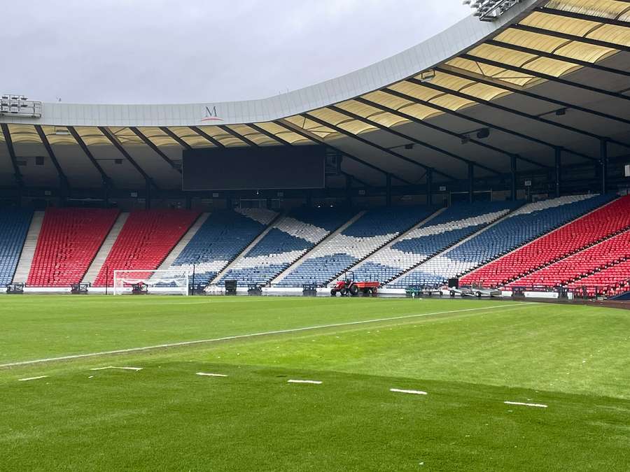 Hampden Park, em Glasgow, a casa da seleção da Escócia Hampden Park, em Glasgow, a casa da seleção da Escócia