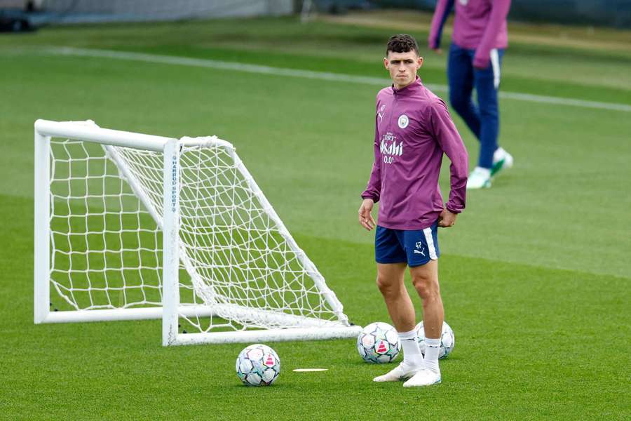 Foden trains for Manchester City Foden trains for Manchester City