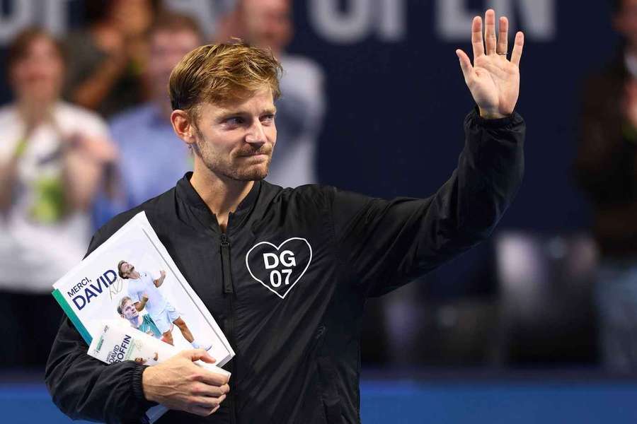 David Goffin se loučí s domácím publikem v Bruselu. David Goffin se loučí s domácím publikem v Bruselu.