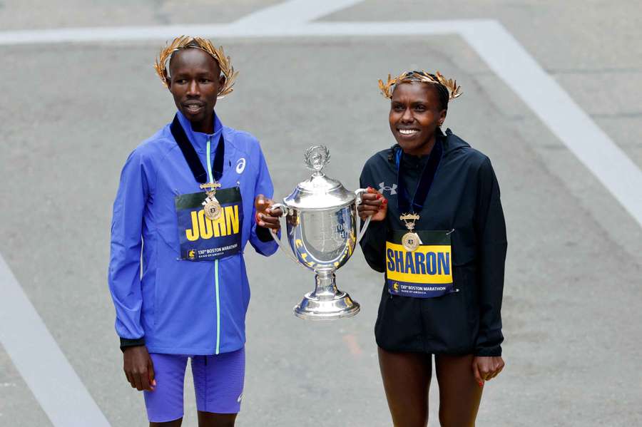 Korir et Lokedi à Boston ce lundi.