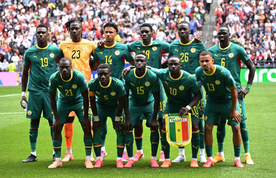 Senegal players pose for a team group photo before the match Senegal players pose for a team group photo before the match