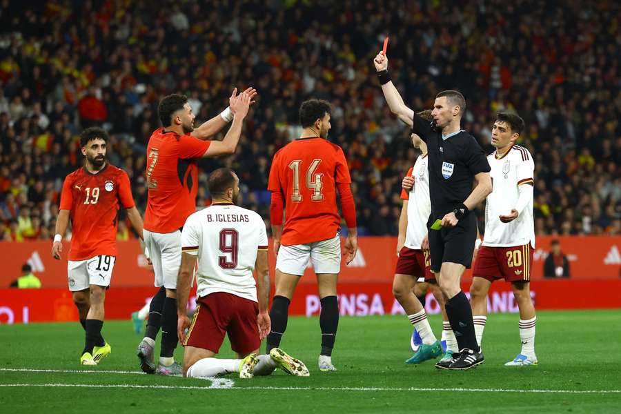 Fathy was sent off for Egypt