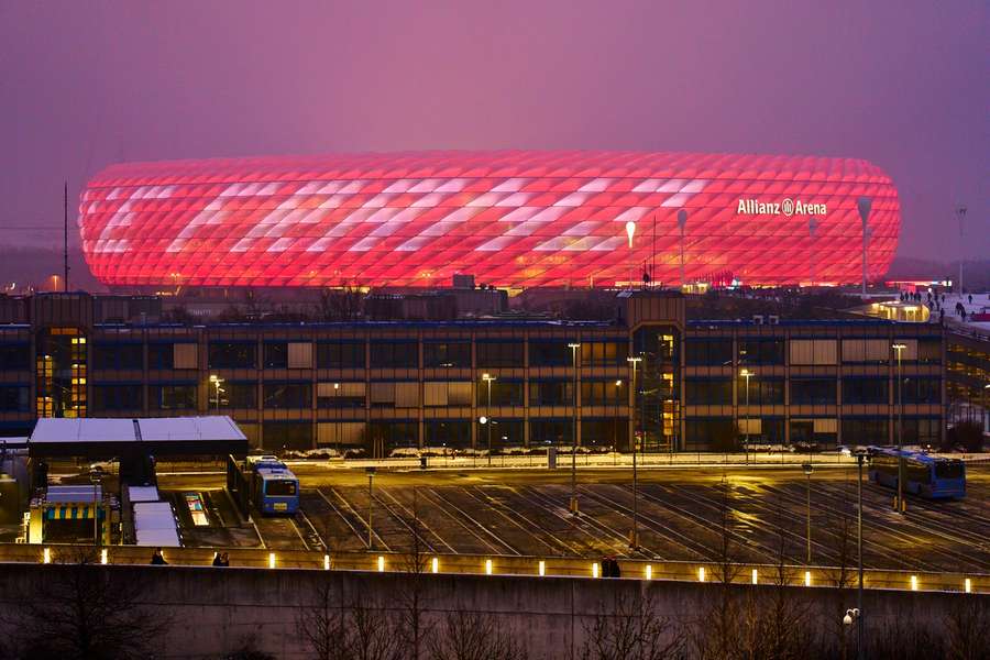 An outside view of the Allianz Arena