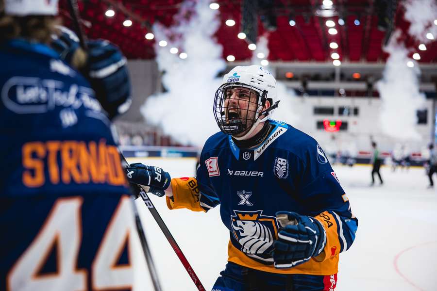 Radost ČVUT ze vstřelené branky.