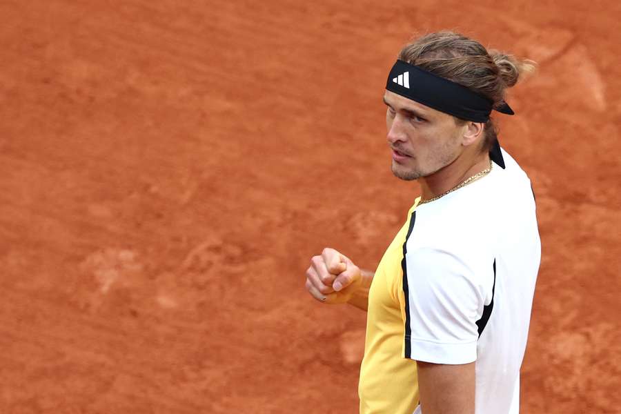 Alexander Zverev tijdens zijn tweederondewedstrijd tegen David Goffin