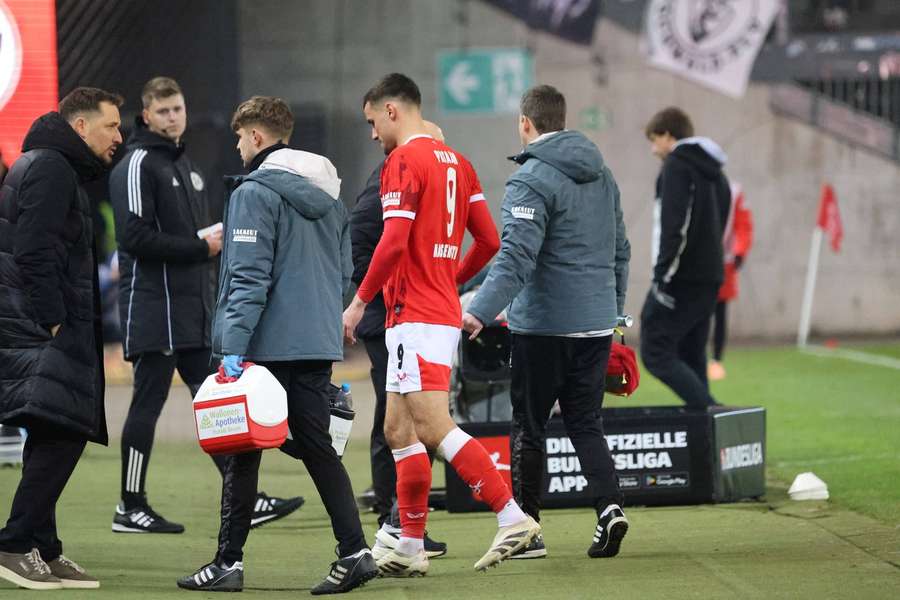 Prtajin verletzte sich in der Partie gegen Elversberg