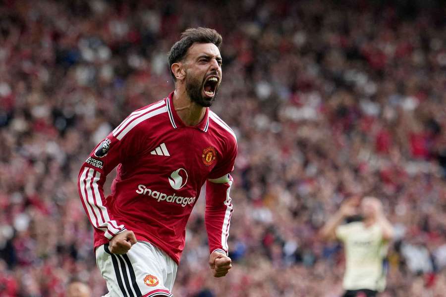 L'esultanza di Bruno Fernandes