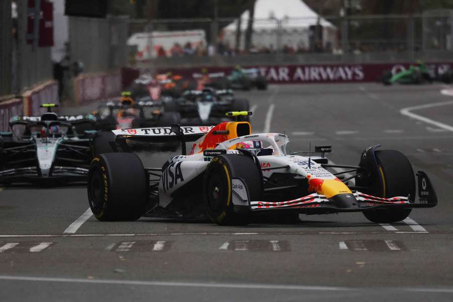 Liam Lawson during the Azerbaijan Grand Prix