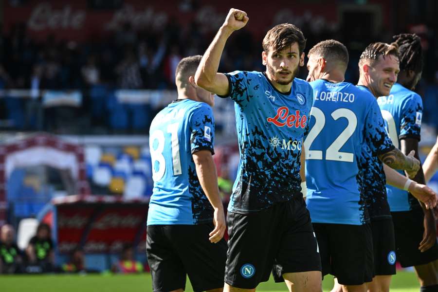 Khvicha Kvaratskhelia a encore marqué pour le Napoli.