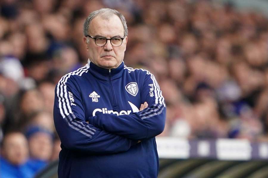 Marcelo Bielsa durante una partita del Leeds United