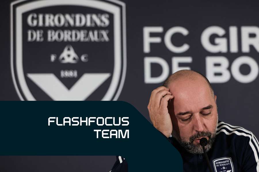 Girondins Bordeaux-Präsident Gerard Lopez auf einer Pressekonferenz.