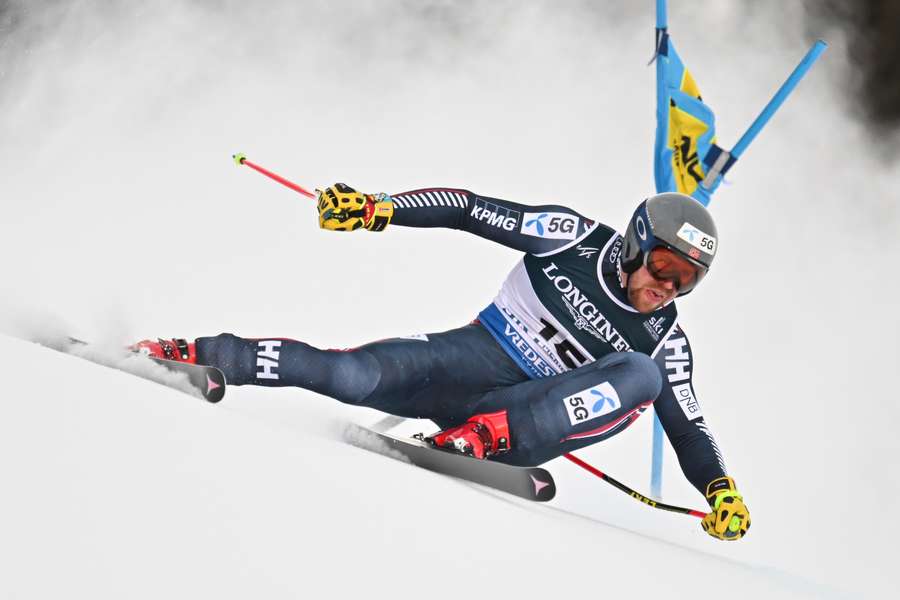 Aleksander Aamodt Kilde competes during the Men's Combined Super G event of the FIS Alpine Ski World Championship 