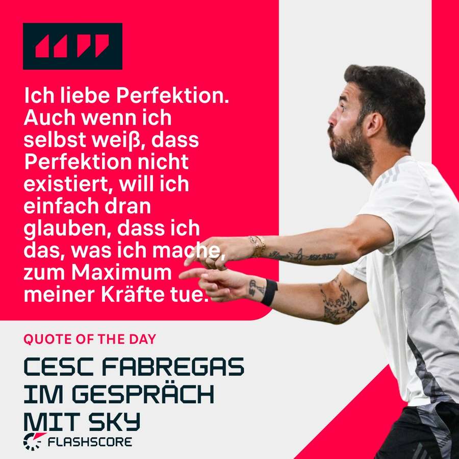 Cesc Fabregas im Interview mit Sky Sports in der Vorsaison.