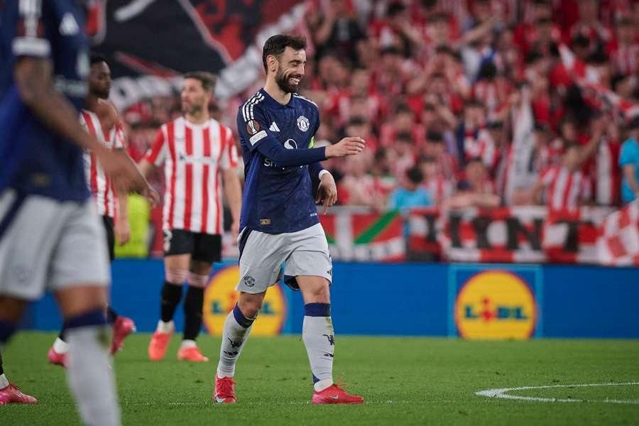 Bruno Fernandes marcó dos goles contra el Athletic Club de Bilbao.