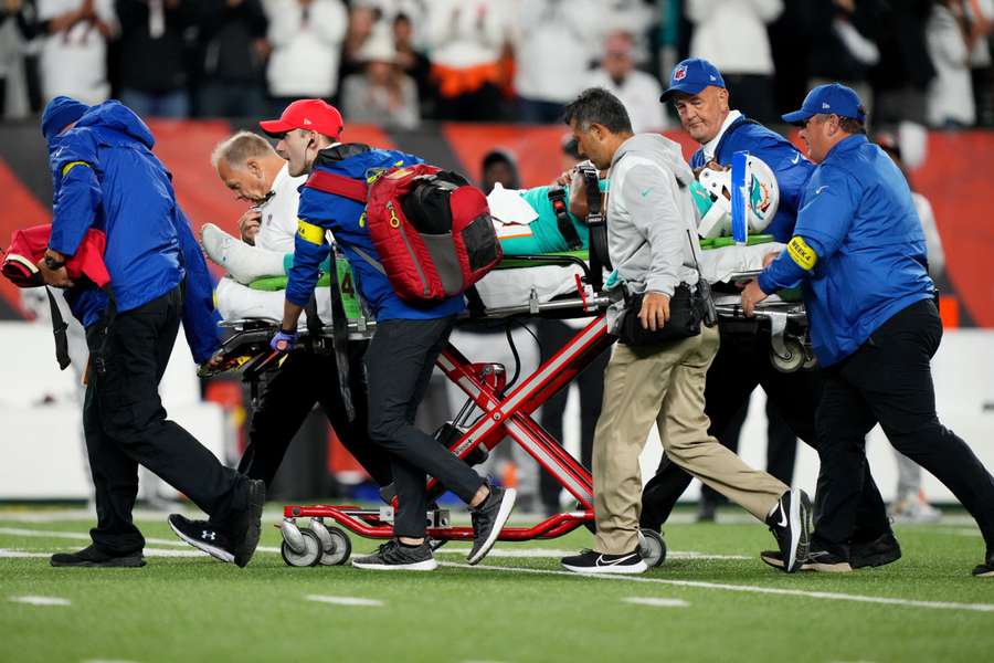 Tagovailoa was stretchered off during the game against the Cincinnati Bengals