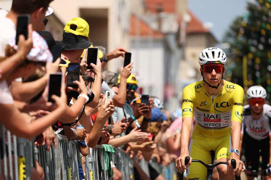 Tour de France leader Tadej Pogacar Tour de France leader Tadej Pogacar