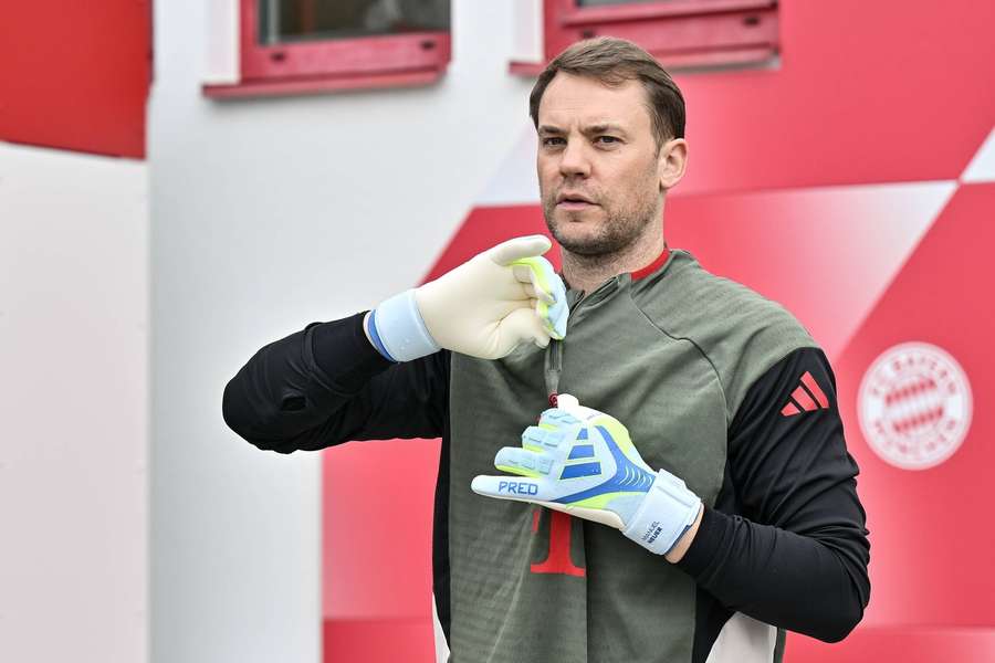 Manuel Neuer beim Training am Dienstag.