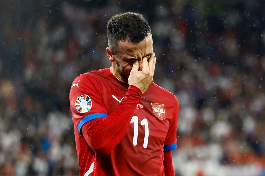 Filip Kostic left the field in tears after suffering the injury
