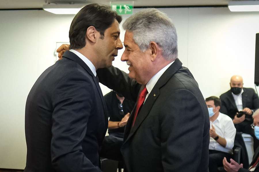 Luís Filipe Vieira com Rui Costa