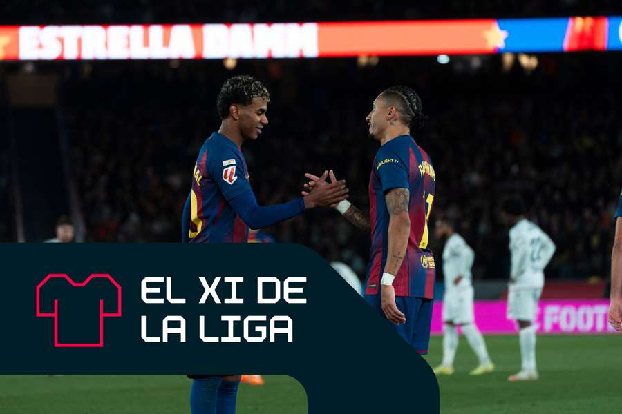 Raphinha y Lamine Yamal Raphinha y Lamine Yamal