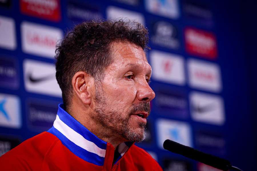 Simeone, en la víspera del duelo ante el Sevilla Simeone, en la víspera del duelo ante el Sevilla