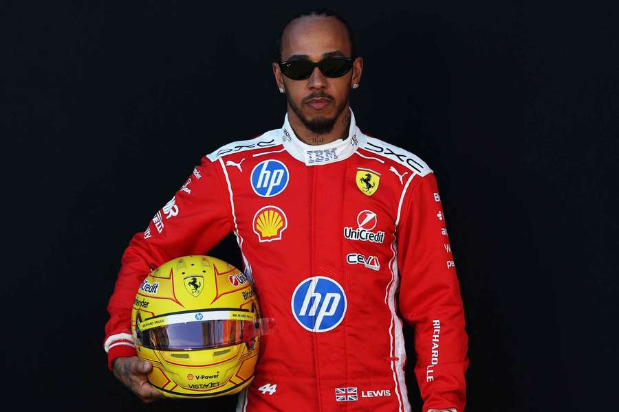 Ferrari's Lewis Hamilton during the photoshoot ahead of the Australian Grand Prix