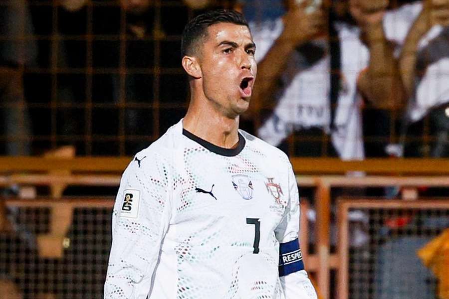 Cristiano Ronaldo celebra ante Armenia