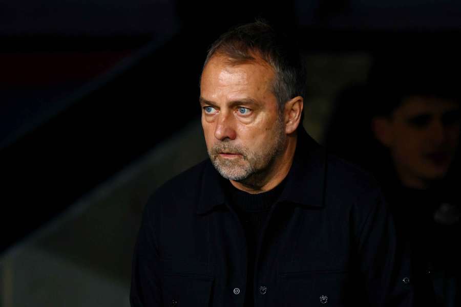 Hansi Flick on the touchline