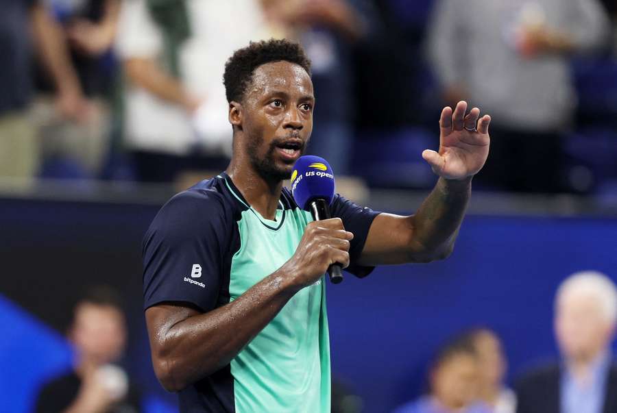 Monfils à la fin de son match.